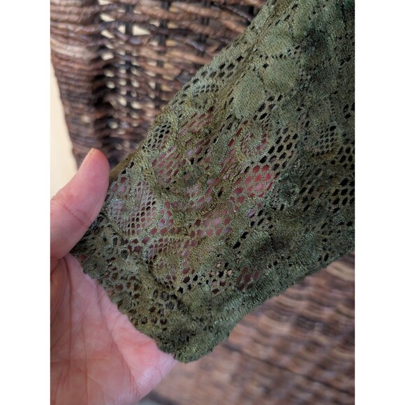 Chico's Sheer Mesh Floral Lace Zip Up Tie Dye Jacket Women's 0 Small Artsy Boho - Picture 5 of 7